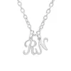 Custom Alibaba Fashion Initial Alphabet Letters RN Charms Curb Chain Necklaces For Nurse