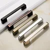 Brushed Cabinet Hardware Pulls Modern Kitchen Cabinet Handles Square Bar Drawer Pulls Handles for Dresser Drawer