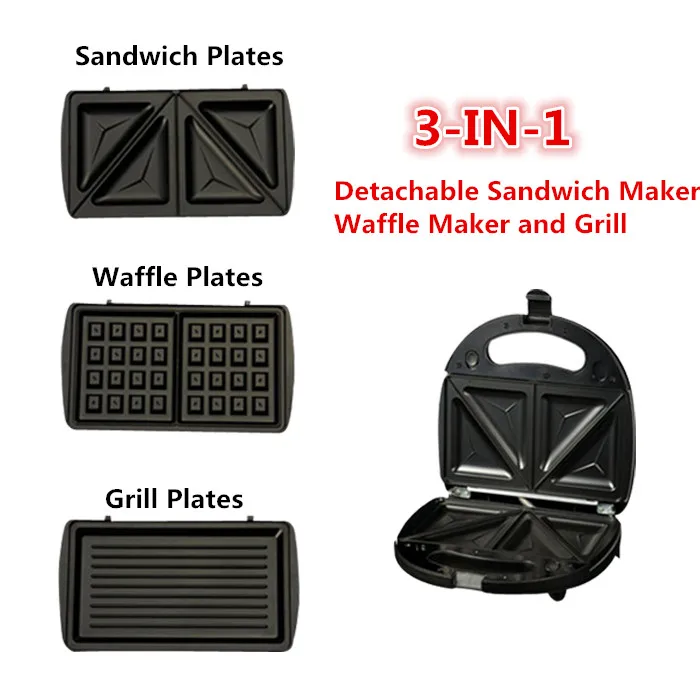 3 In 1 Detachable Mini Waffle Maker Buy Waffle Maker,Detachable