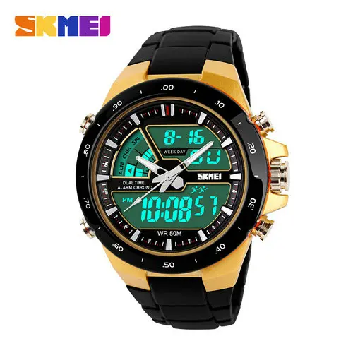 

SKMEI 1016 Fashion Led Digital & Quartz Men Sport Wristwatch Cheap Waterproof Watch, N/a