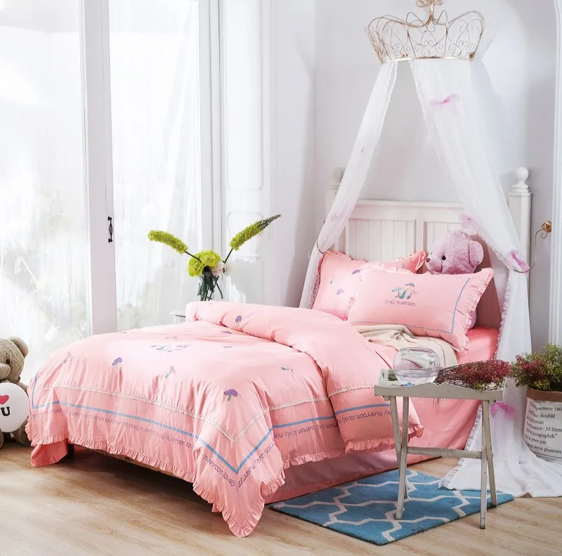 Soft Textile Bed Sheet Girls Single Double Bed Spread Set Buy Bed