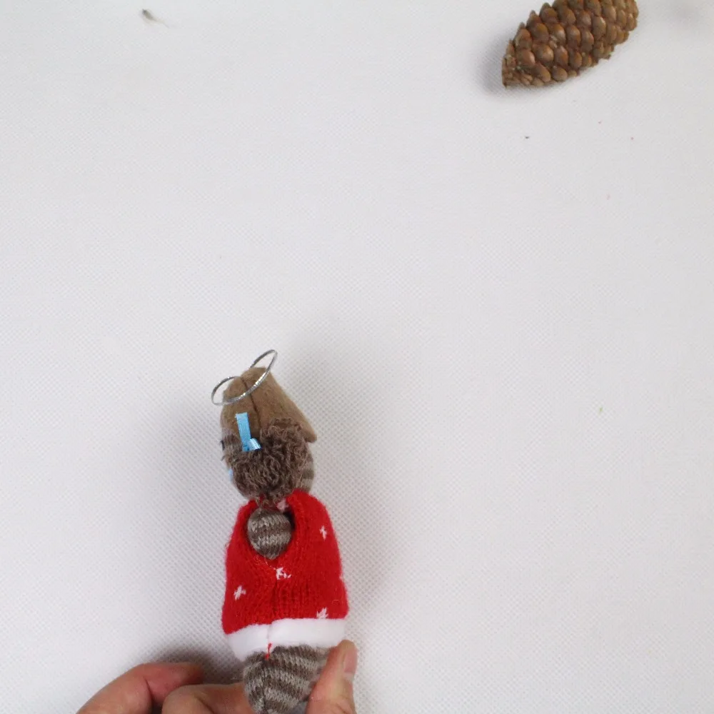 
Lovely christmas decoration stuffled hand knitting patterns hanging toys doll small 