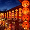 Halloween Decorations Paper Lanterns with LED Light Halloween Indoor and Outdoor Decoration Pumpkin Lantern