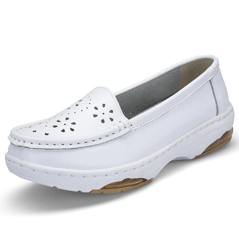 Wholesale Unique White Hospital Shoes Nurse Shoes With Wedge Heels ...
