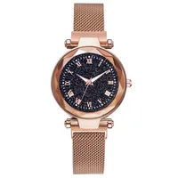 

3855 New Starry Sky Dial Ladies Magnetic watches Student Waterproof Ladies Watch