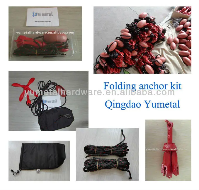 Red Painted Folding Anchor Kit