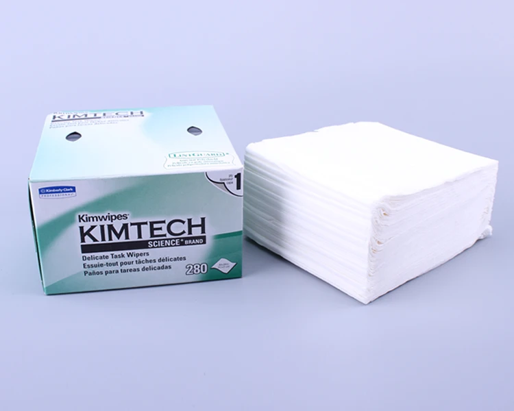 100 % Woodpulp Cleaning Paper Dustproof Kimtech Wipes Fiber Optical Tissue Paper