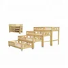 2017 Wholesale Cheaper Multifunctional Solid Pine Wooden Baby Cot Beds