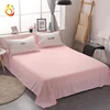 Ins simple nude sleep solid color wash cotton four-piece quilt cover embroidery fringed lace bed net red princess bedding