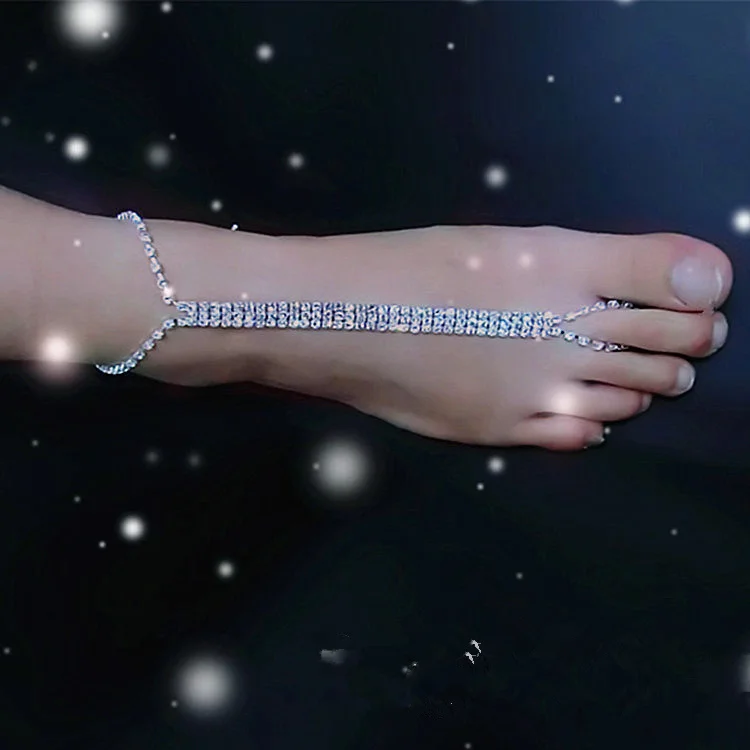 
New Wedding Decorative Diamond Rhinestone Tensible Ankle Chain G0010 
