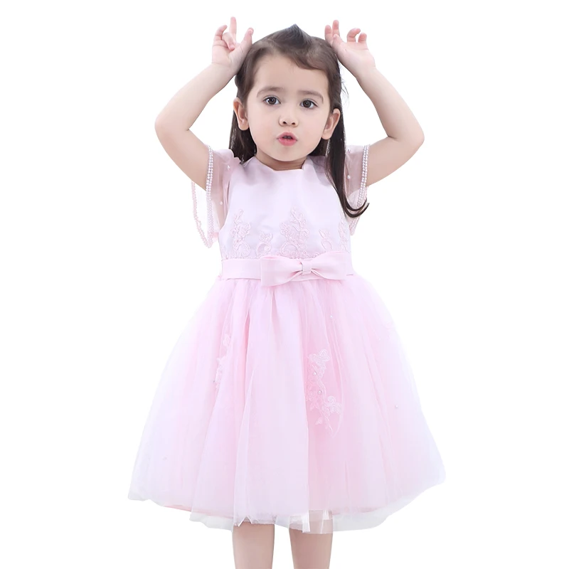

Nimble 1 Year Old Baby Clothes Fashion Baby Frock Patterns New Design Beading Pink White Princess Lace Baby Flower Girls Dresses, Pink;ivory