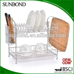 large dish drainer with drip tray cutlery holder kitchen sink rack plate
