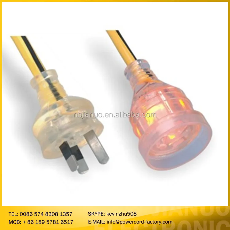 15 Amp 250v Heavy Duty Transparent Australia Extension Cord - Buy