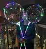 Outside lighting for event and parties glow in the dark flashing helium bubble balloons stick globos LED BoBo light up balloon