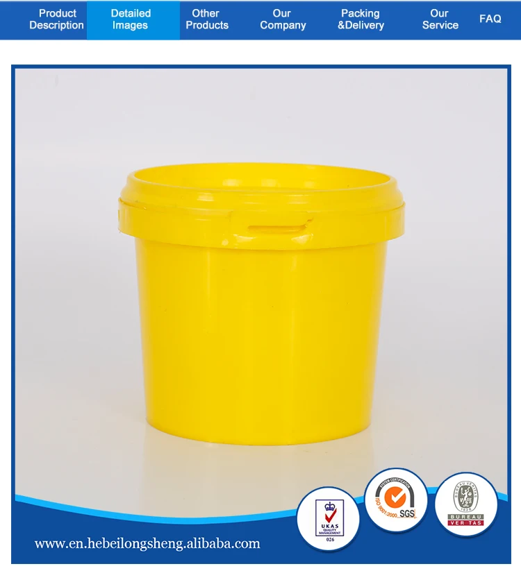 5 Gallon 20l Square Buckets Clear Plastic Pail Buckets With Easy Tear