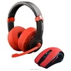 2in1 USB jack combo set headset kit students optical laser tracking mice and headset with mice headset