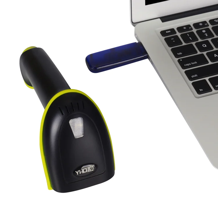 

China Handheld 2D Barcode Scanner1D Bar Code QR Code Scanner USB, Yellow/ black/ green/blue free optional