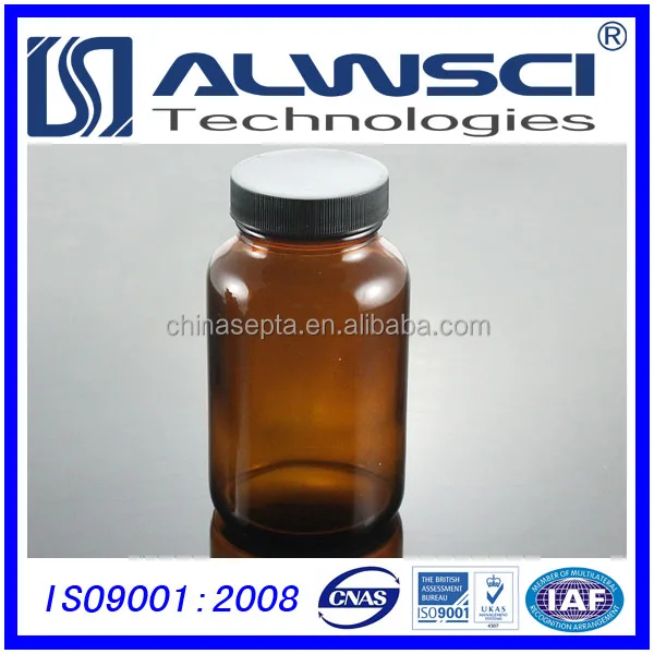 
Lab storage amber glass bottles 20ml 60ml 120ml with plastic screw cap 
