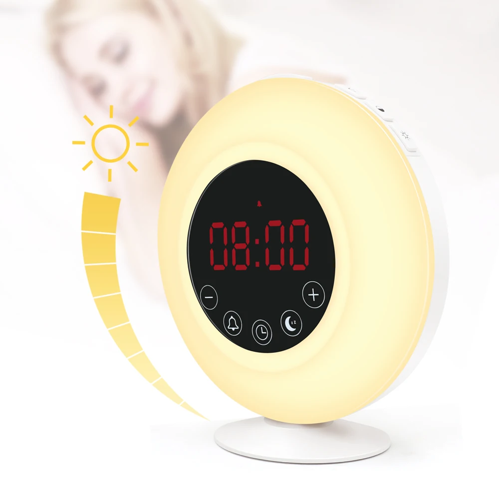 

alarm clock radio usb Sunset Simulation Natural Sounds Bluetooth speaker Am Fm Radio, N/a