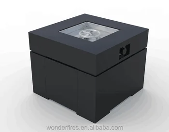 Schwarz Pulverbeschichtet Stahl Große Pyramide Stahl Gas Feuerstelle