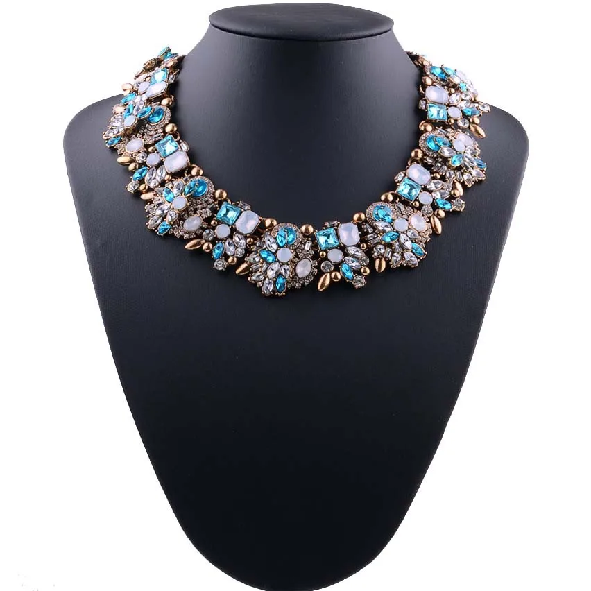 

Women Jewel Statement Necklace Fashion Creative Sautoir Crystal Diamond Necklace, As the picture show