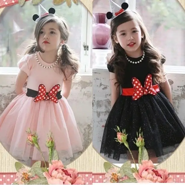 

New Designer One Piece Child Girl Party Summer Tutu Dress With Butterfly, As pictures or as your needs