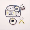 Wholesale cups bowls plates for kids dinner set dinnerware bamboofiber tableware