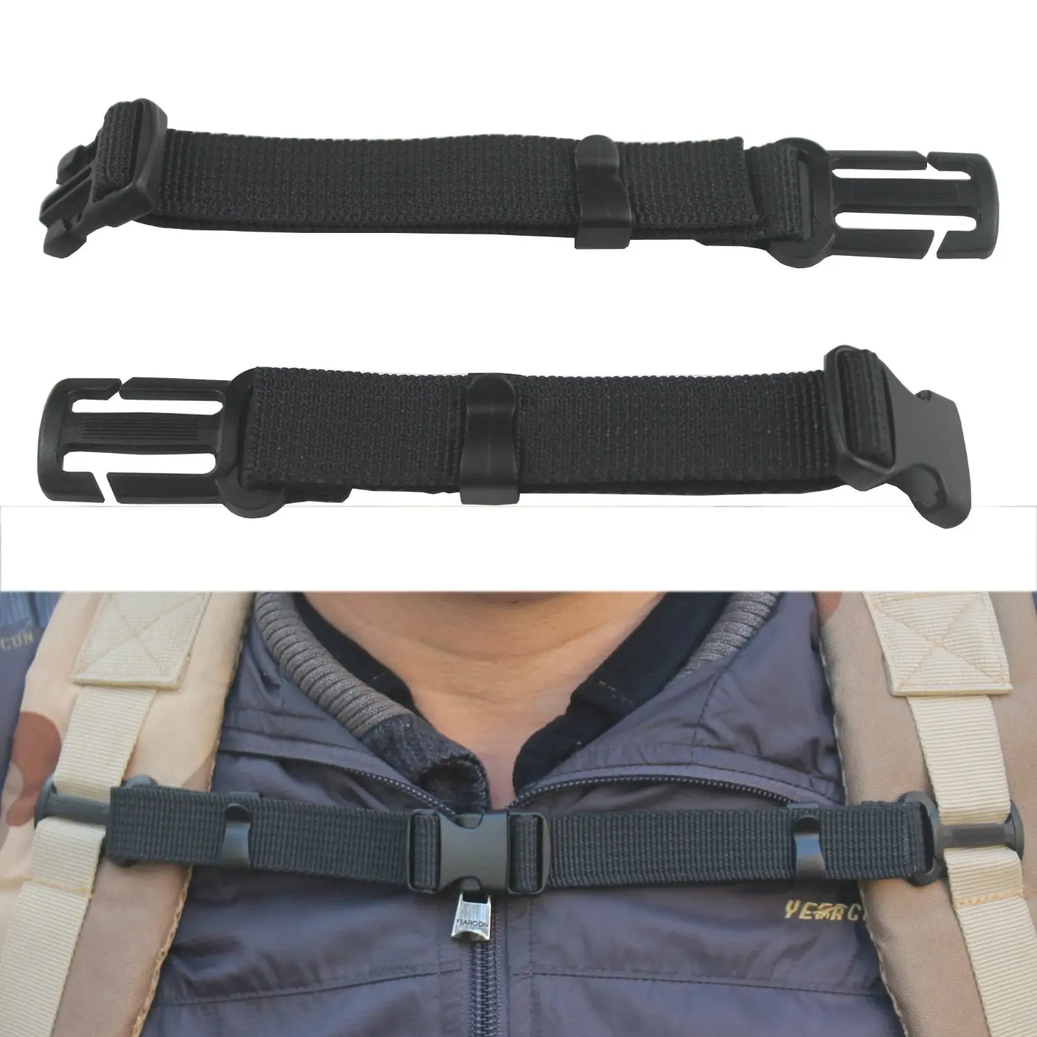Nylon Chest sternum harness strap backpack camera bag US Made for 3/4" webbing