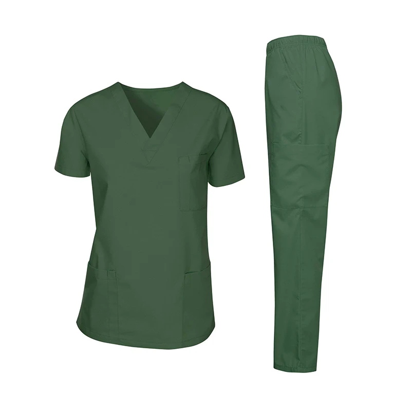 
Wholesale V-neck Scrubs Top And Pants For Doctor clothes 