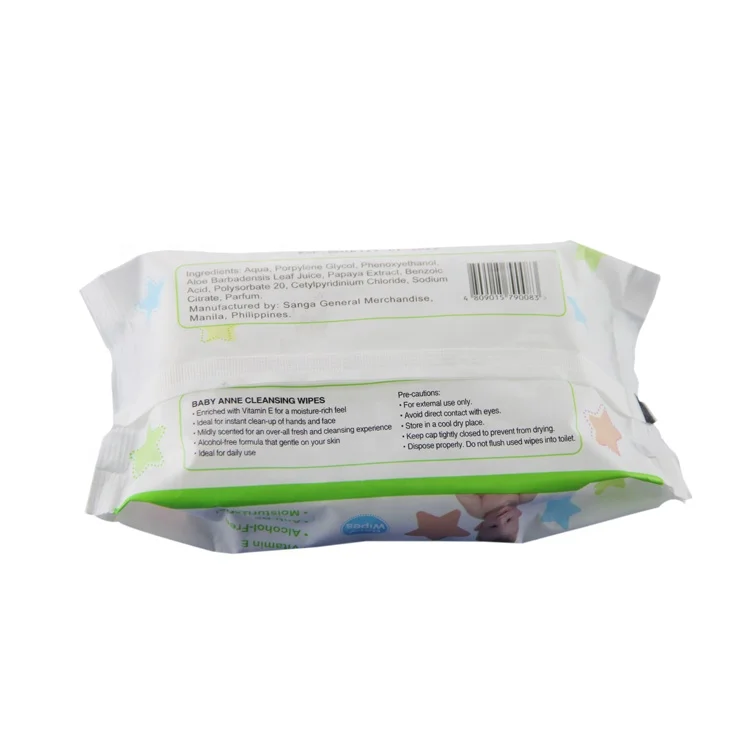 
Custom Biodegradable Hygenic Antibacterial Clean Disinfectant Hand Wet Wipe 80pcs 