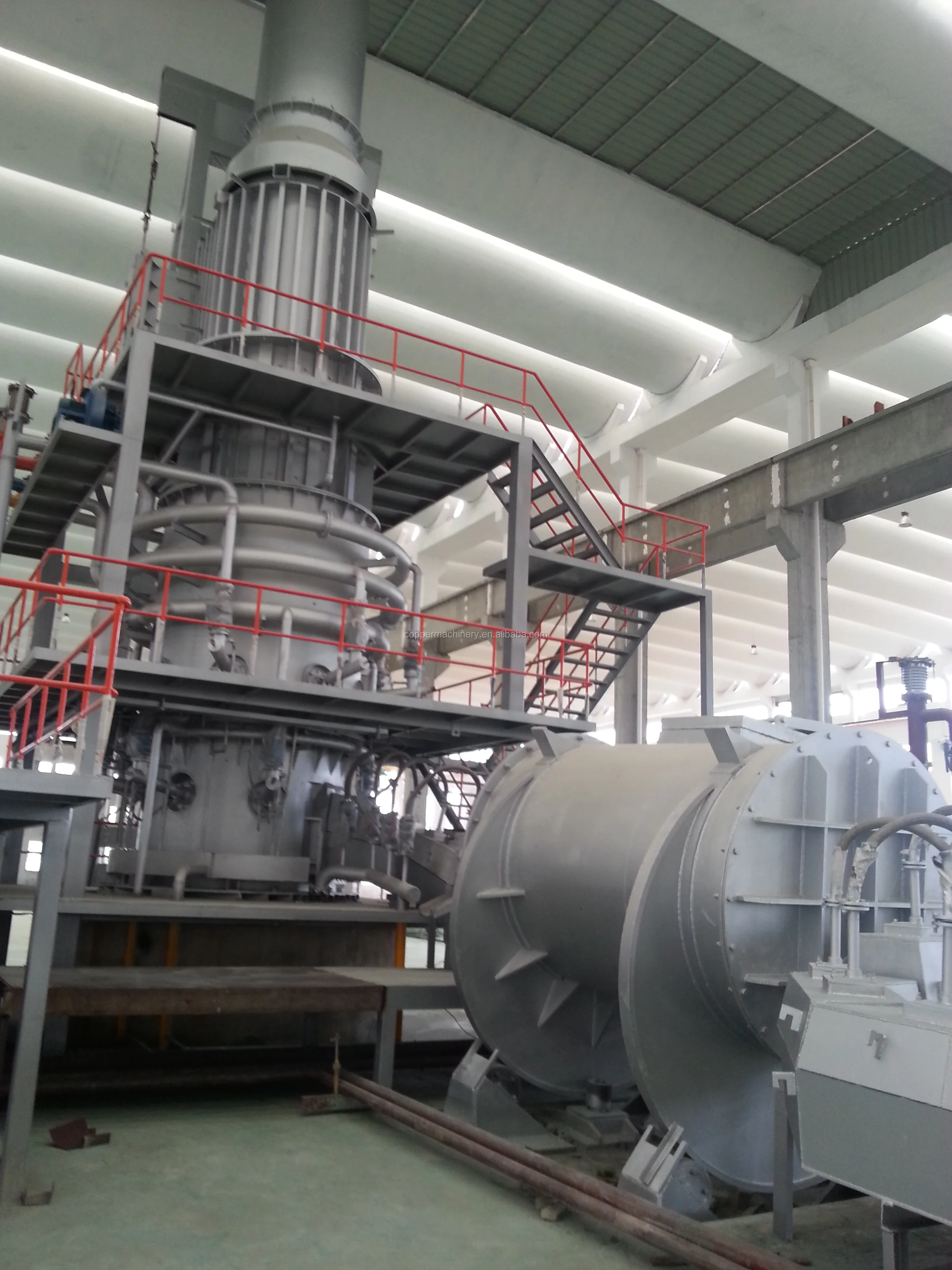 20t/h Gas Fired Shaft Type Copper Scrap Melting Furnace+tilting Type