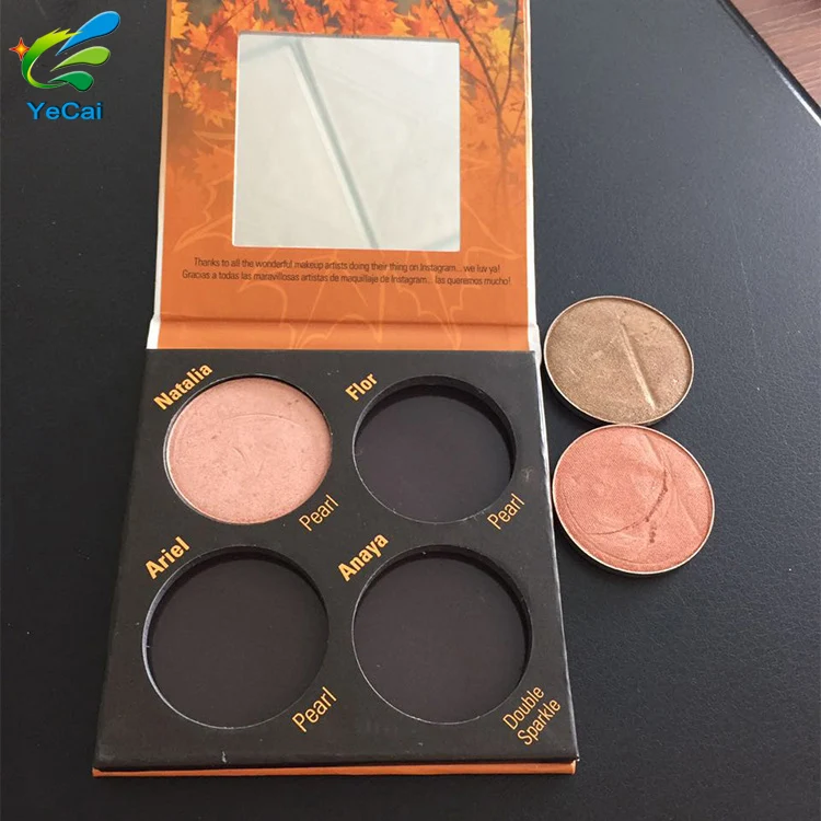 Luxury Cosmetic Cardboard Empty Eyeshadow Paper Palettes Custom Eyelash