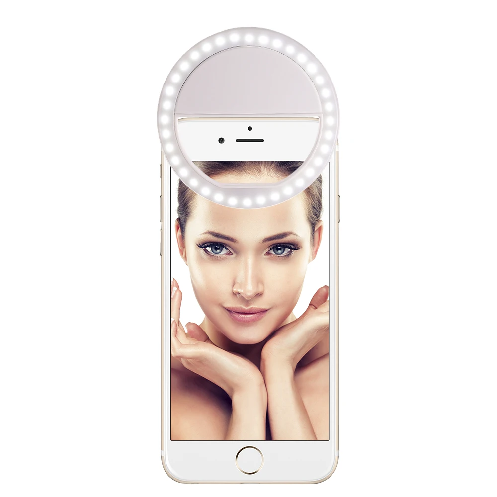 

portable phone camera ring selfie light for private label, Black;white;pink;blue