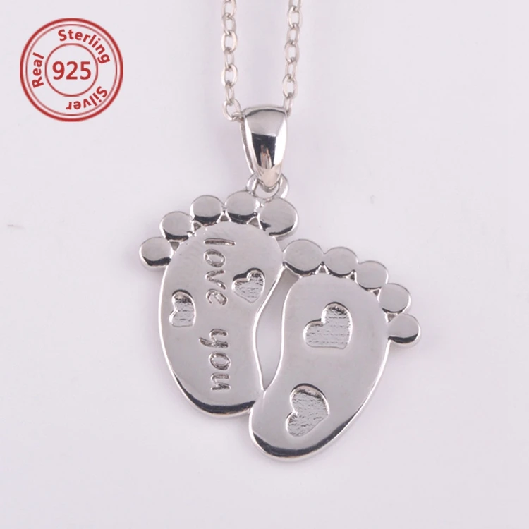 personalised feet necklace