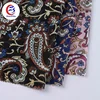 100% polyester tear-Resistant soft korean shinny dress chiffon fabric material paisley