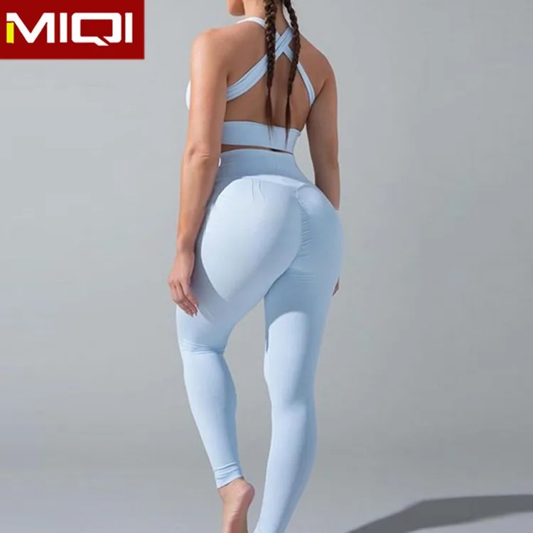 Wholesale Fitness Ladies Workout Gym Wear Set Oem Custom Blank Sports