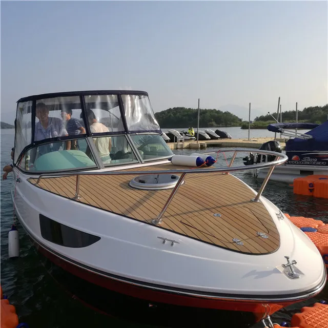 

hot sale 24ft fiberglass half cabin boat