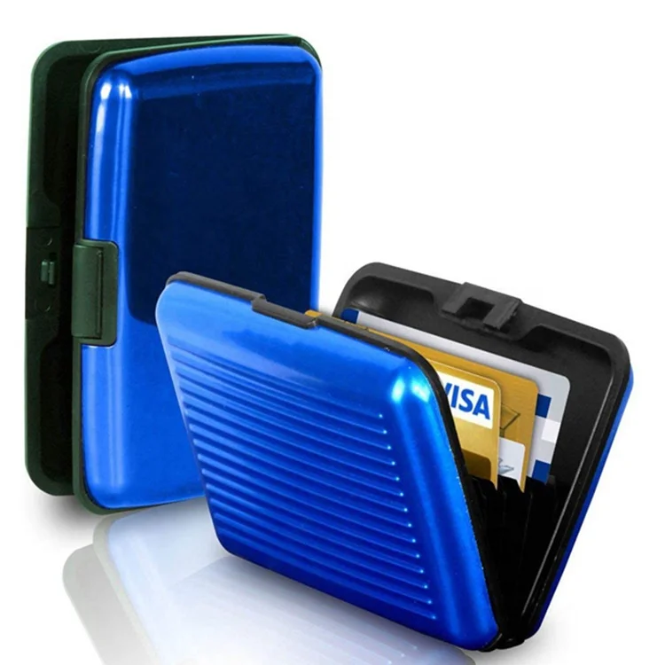 

RFID Blocking Aluminium Holder Security Wallet Bank Card Credit Card Hard Case Box
