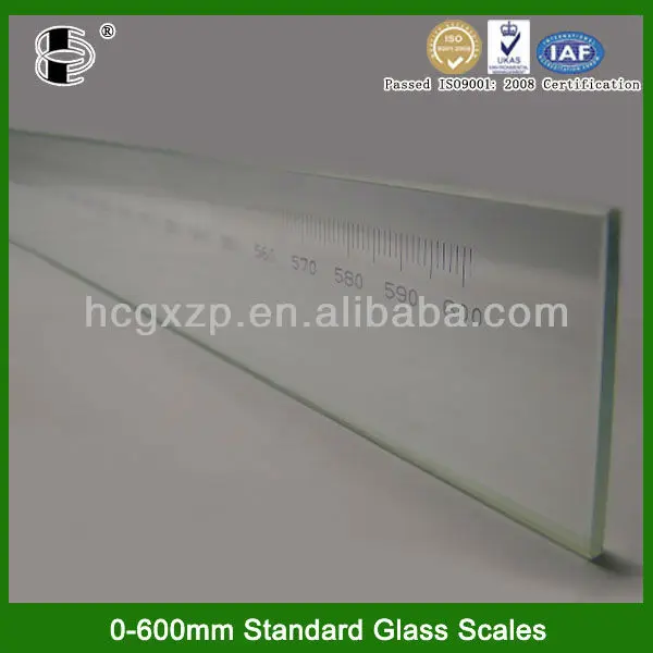 High Accuracy 200mm Optical Ruler Glass Scale for Measuring Machines ...