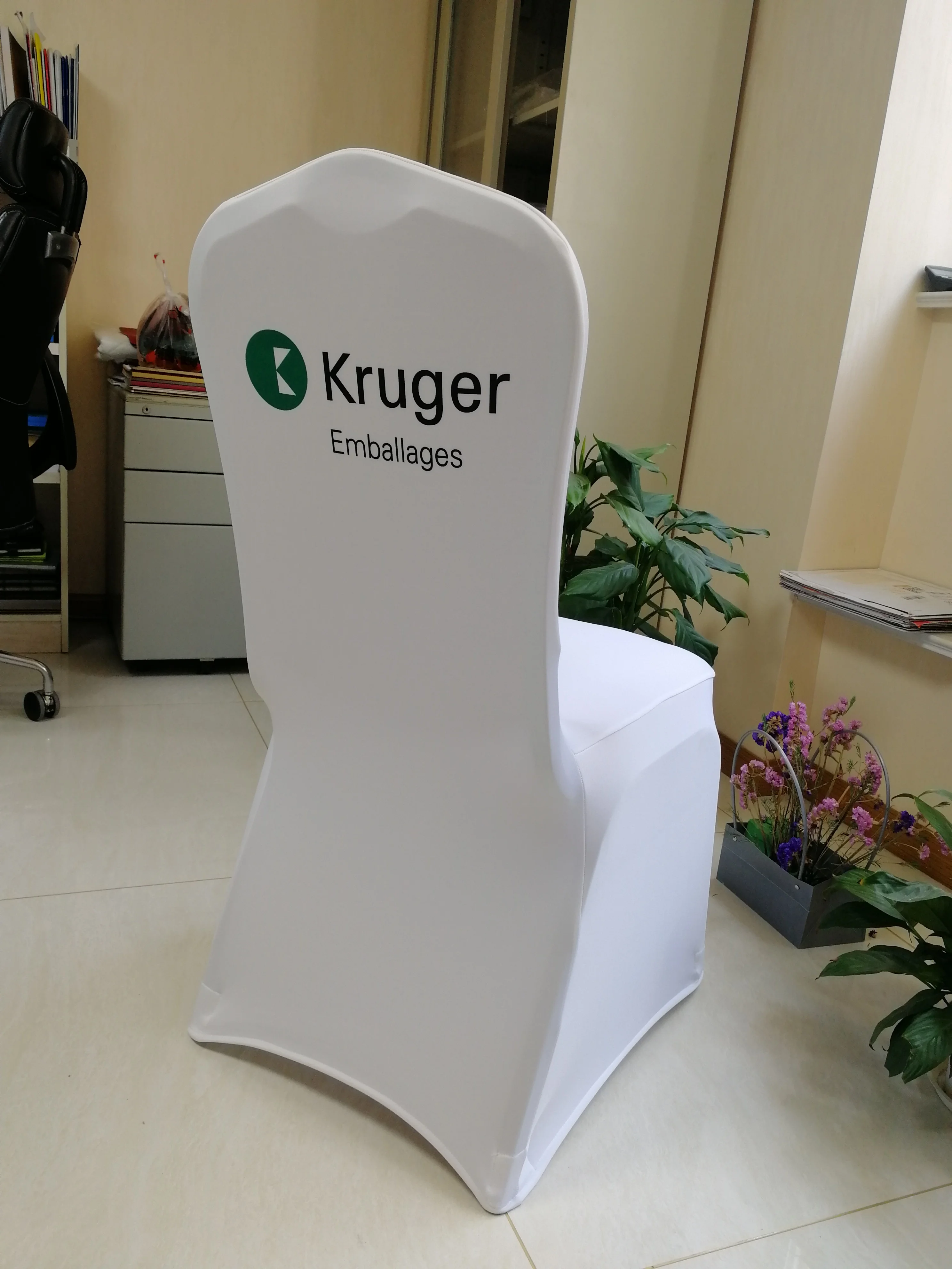 Logo Personnalise Imprime Sur Spandex Housse De Chaise Et Chaise