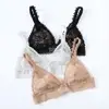 Women Sexy Ultra-thin Lace Mesh Half Cup Transparent Unlined Bra Set
