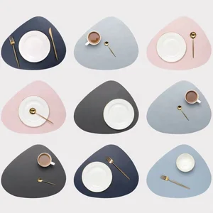 Image of Wholesale irregular shape water proof pvc leather kitchen use dining table mat