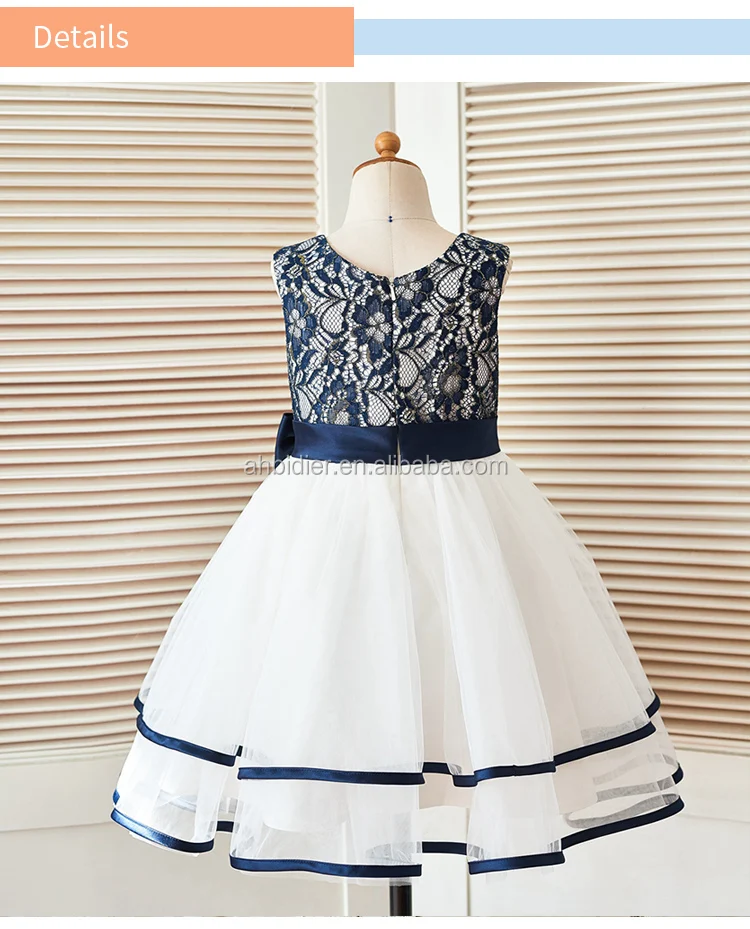 flower girl dresses navy blue and gold