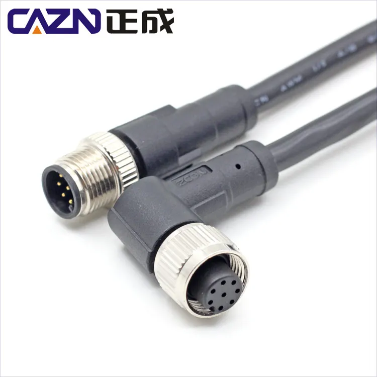 Kayence sensors connector OP-75722/87274 M12 4pin female 90 degree angled molding PVC cable connector