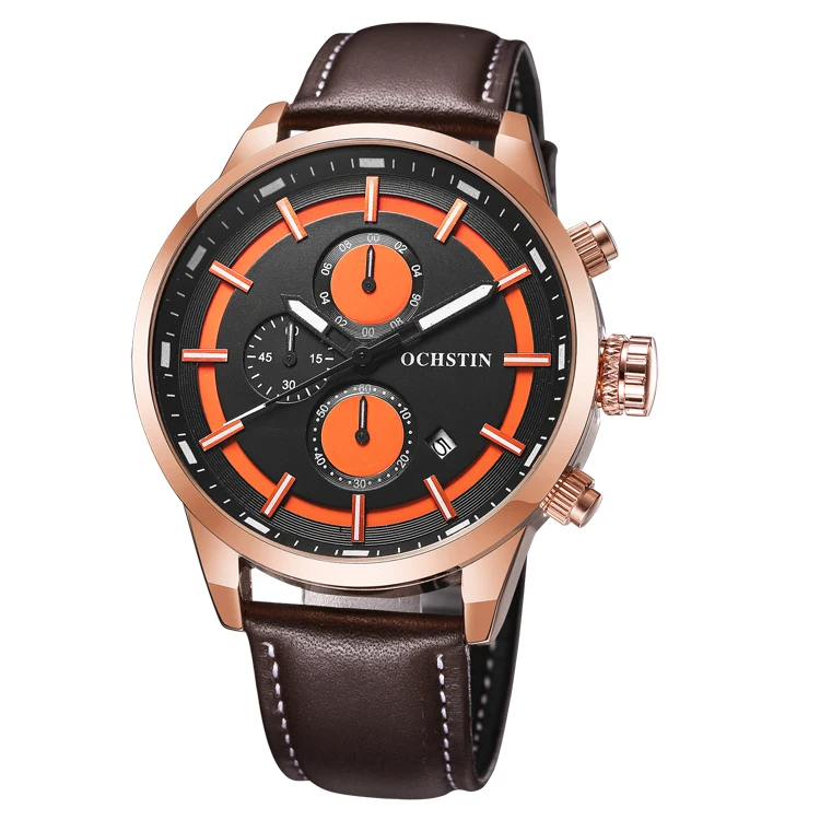 

OCHSTIN GQ049B Top Brand Men's Business Chronograph Watch Male Casual Luxury Quartz Wristwatch Clock Military Army Clocks