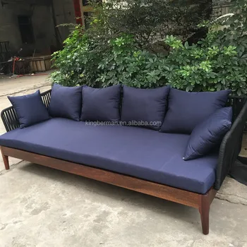 wood furniture teak outdoor end rope sofa larger