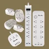 3 Outlet multi tap Power Strip 6 foot Heavy Duty Extension Cord with 4 USB Charging Ports, ac power socket made in China