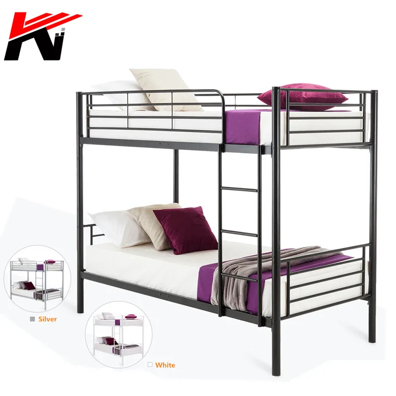 سرير مزدوج بطابقين من المعدن لغرف النوم التوأم للأطفال البالغين