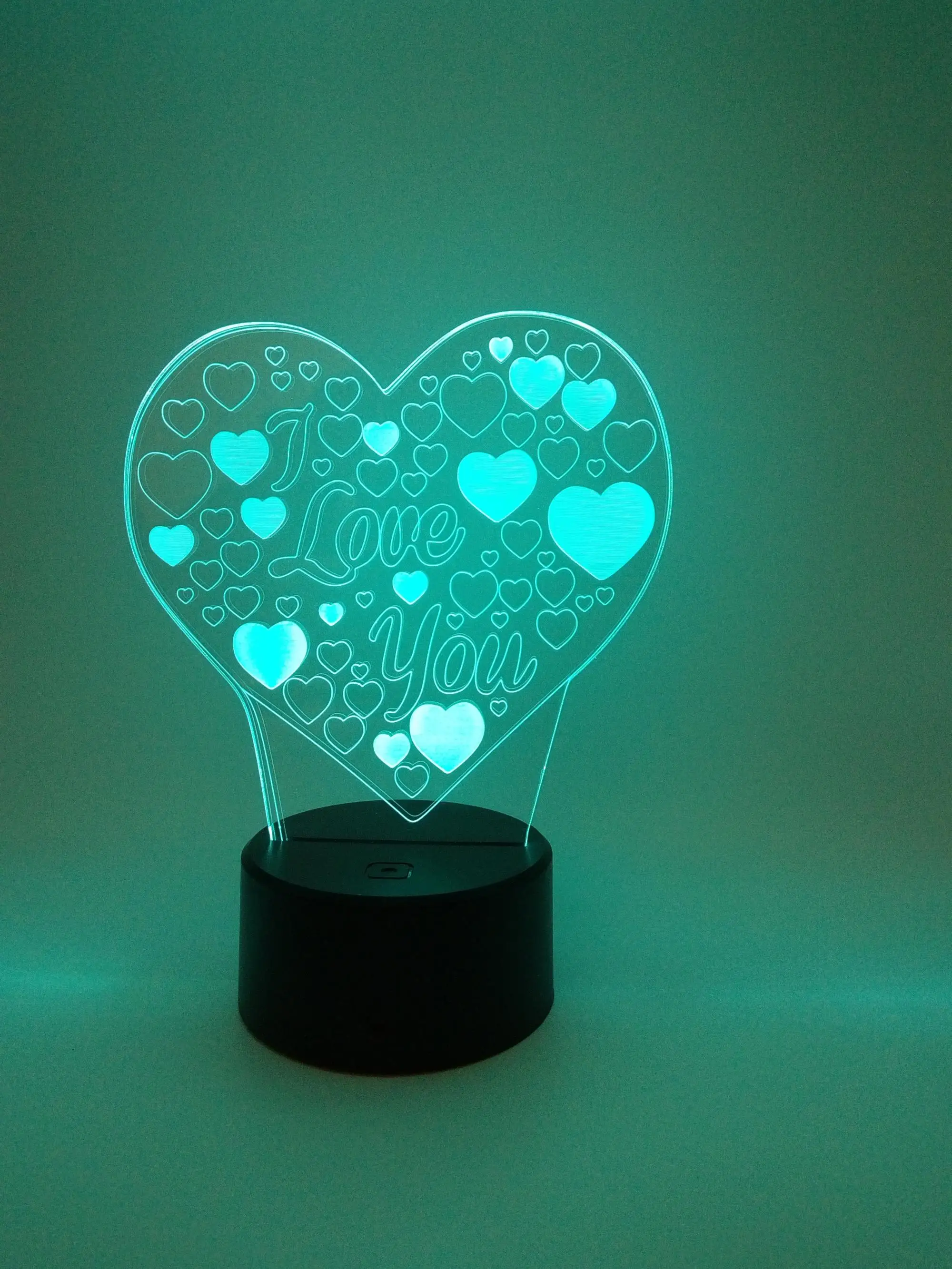 Hot Saling Amazing New Color Changing Love Heart 3d Led Night Light ...