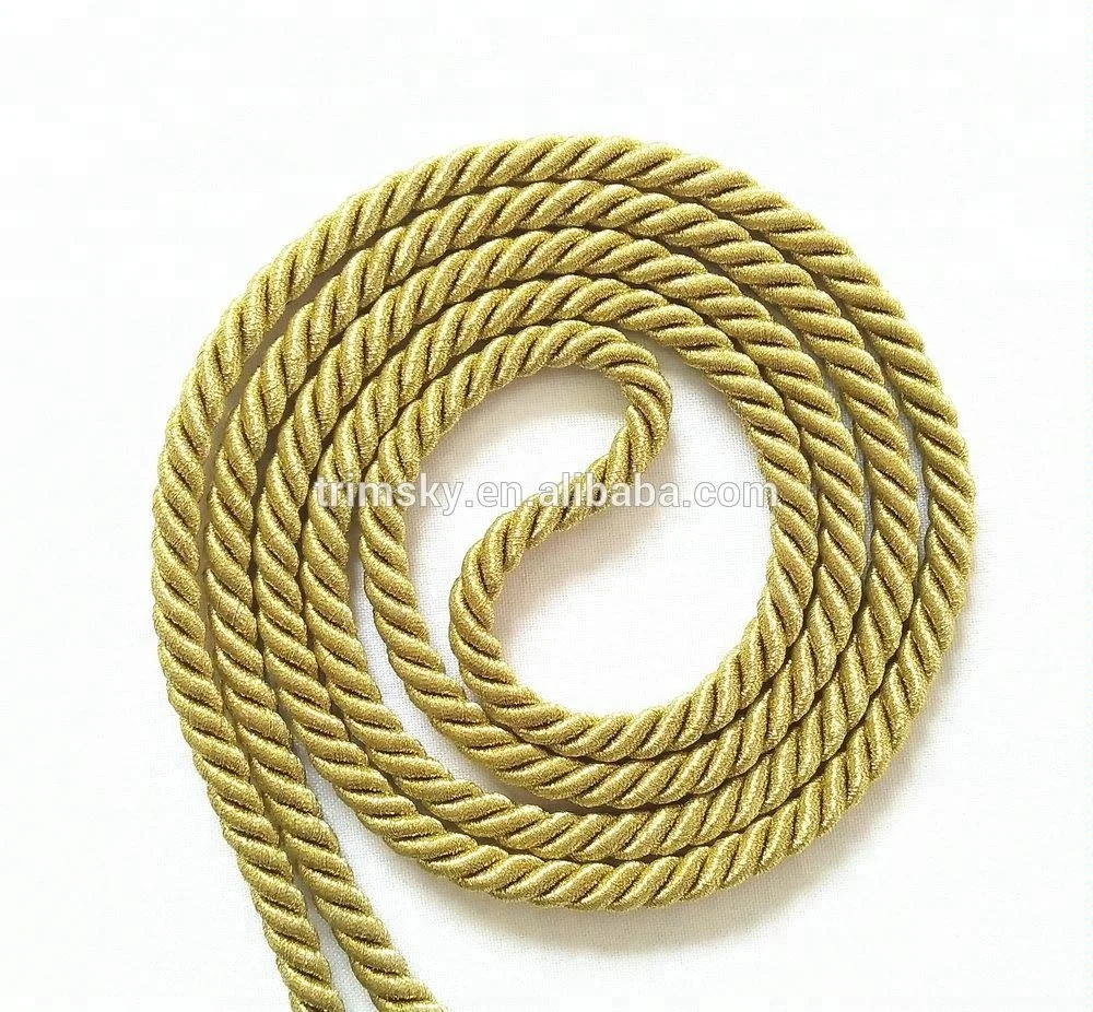 6mm Twisted Piping Cord,Wedding Cord,3 Strand Cord Buy Decorative Twisted Cord,Twisted Silk